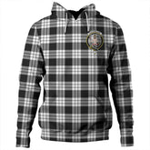 Clan MacFarlane Black & White Ancient Tartan Hoodie Crest CEPKETVK-1 MacFarlane Black & White Ancient Tartan Hoodies